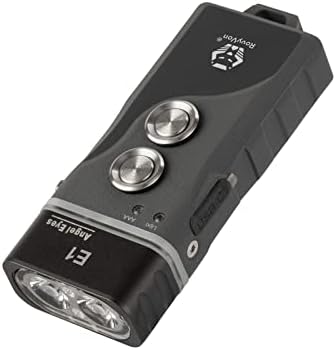 Rovyvon E1 EDC Flashlight High Lumen Recharge, 700 Lumen Dual Power AAA Flychain на клучеви со режим на заклучување, водоотпорен