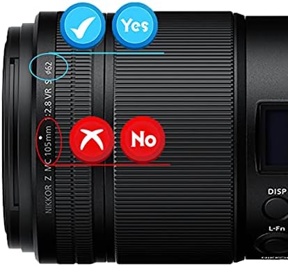 62мм капаче за леќи за Nikon AF-S VR Micro-Nikkor 105mm f/2.8g IF-ED, AF 70-300mm f/4-5.6g, Sony Fe 90mm f/2.8 Macro G OSS （SEL90M28G） [2 пакет]