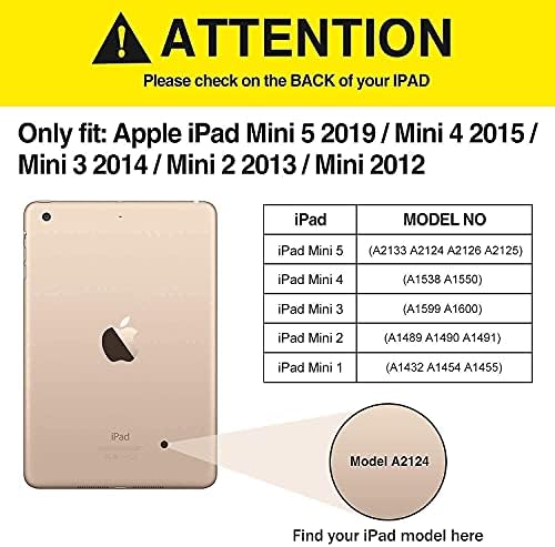 Проказе Ipad Мини Тастатура Случај за 7.9 инчен iPad Мини 5 2019/ Мини 4, Мини 1 2 3 Пакет Со Црн Преклопен Држач За Мобилни Телефони