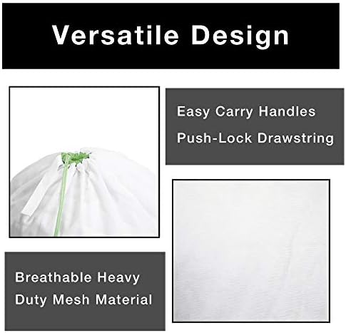 Паметен Дизајн Џамбо Тешка Мрежеста Торба За Перење Со Врвка За Заклучување Со Туркање-Вентилаторски Мрежен Материјал-За Облека
