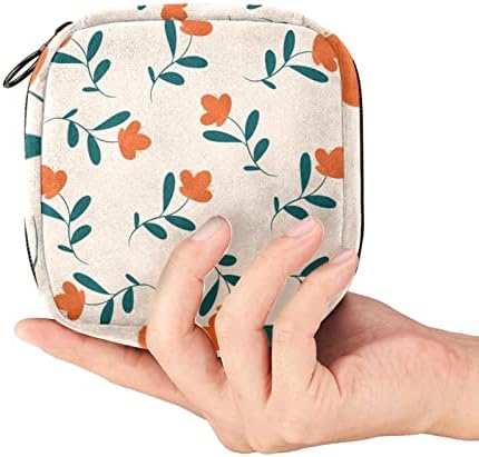 Торба за период на санитарна салфетка, санитарна торба за женски подлога санитарна подлога торбички за девојчиња жени дами, портокалово