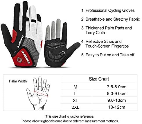 Интејски нараквици за велосипед на екран на допир со целосен гел за прсти, поставени нараквици за планински велосипеди за мажи