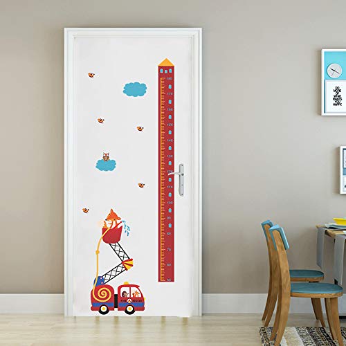 Бебе раст на графиконот Владетел на налепница wallид декор за деца деца расадник, мерење на висина, цртан филм автомобил wallид декорација