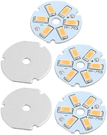 AEXIT 5PCS 26мм заптивки и O-прстени DIA 3W 6 LED диоди 5730 SMD топло бело LED тавански сијалички заптивки на алуминиумска табла