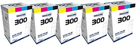 5 x Magicard 300 Печатач Mc300ymcko Боја Лента - ИМКО-300 Отпечатоци Со Бодно Софтвер Демо Картичка