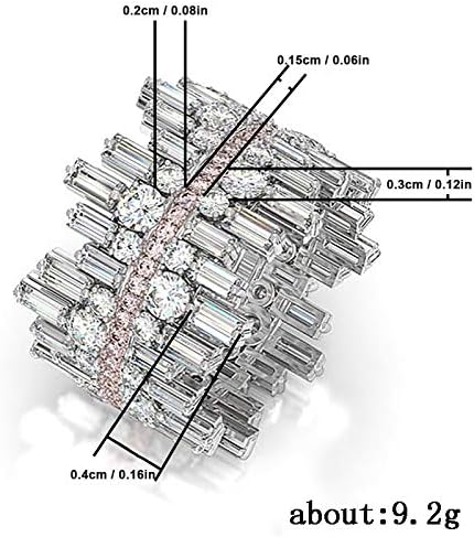 Lrregular micro inlauded zircon ring Luxury женски накит со големина 610 убави прстени