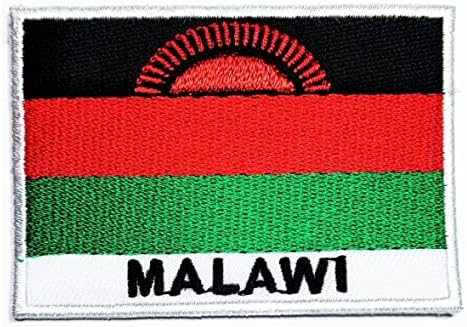 Кленплус 2 парчиња. 1. 7Х2, 6 ИНЧИ. Знаме На Малави Печ Знаме Амблем Костим Униформа Воена Тактичка Везена Апликација Закрпи Декоративна
