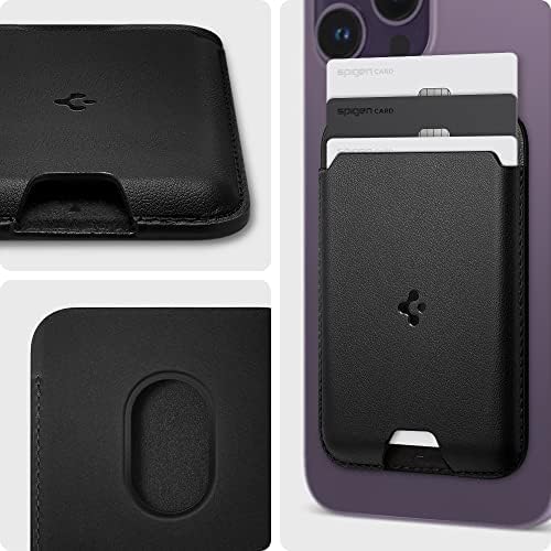 Spigen Ultra Hybrid дизајниран за iPhone 14 Pro Case и држач за картички на Valentinus Magnetic Wallet за Magsafe компатибилен