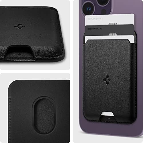 Spigen Ultra Hybrid дизајниран за iPhone 14 Pro Case и држач за картички на Valentinus Magnetic Wallet за Magsafe компатибилен со iPhone 14 Pro