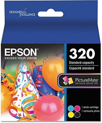 Епсон Т320 Слика Кертриџ Во Боја Мастило &засилувач; Ултра Премиум Фото Хартија Сјајна-С042174, 4 х 6, Бело