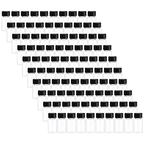 100 парчиња 10мл Стаклени Ампули Со Капачиња, Проѕирни Стаклени Ампули За Примероци, Мини Празни Лабораториски Стаклени Шишиња За