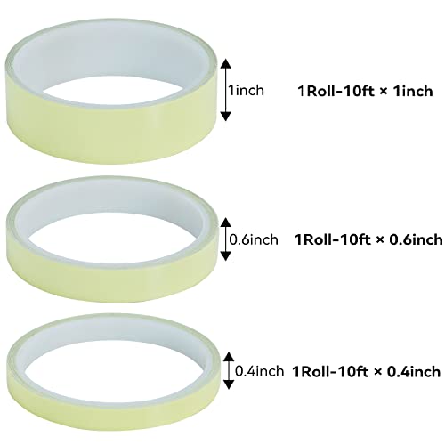3 ролни сјај во темна лента водоотпорна нагласување на полнење и долготрајна флуоресцентна лента, безбедносна лента за безбедност на