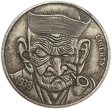 Врежана 1938 година морнар креативна американска 骷髅 монети меморијални монети микро колекционерски колекции комеморативна монета