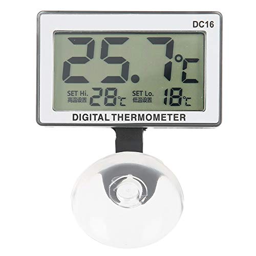 Траен потоплив термометар, термометар, професионалец со мини аларм за мерач на температура на аквариум во аквариум риба