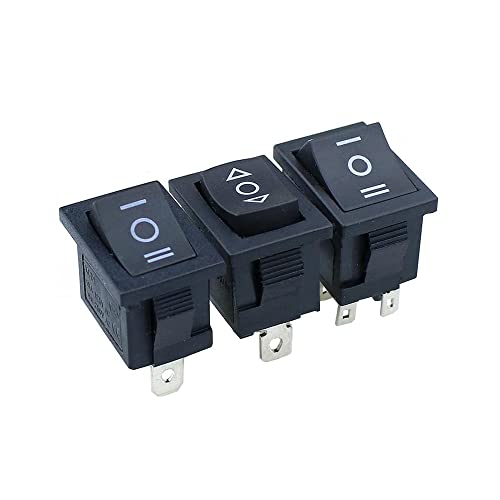 1PCS KCD1 Mini Black On-On-On-On Rocker Switch, KCD1 водоотпорен капа