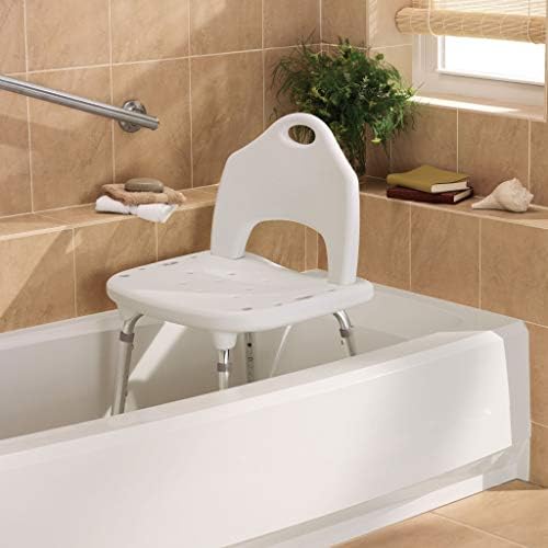 Moen DN7060 Домашна Нега 22-Инчен W x 19.25-Инчен D Прилагодлива Висина Бања Безбедност Туш Стол, Глечер