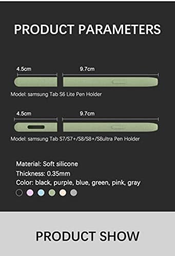 Заштитен ракав за текстурирање на Фонст, за Galaxy Tab S6 Lite S Pen Pen, држач, замрзнат силиконски гума шок -изолирана ултра тенка покривка