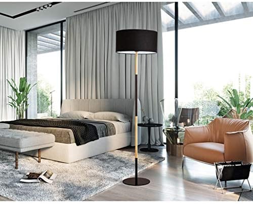 Стандардна подна ламба на Ganfanren дрвена ткаенина цврста боја на цврста боја за спална соба/дневна соба/студија