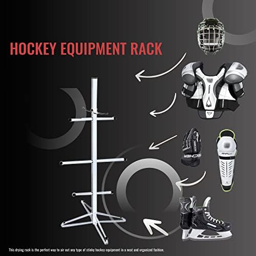 Rack Rack Gear за сушење опрема Tronx | 55 Sports Fener Stander Stand | Одлично за хокеј, фудбал, лакроза