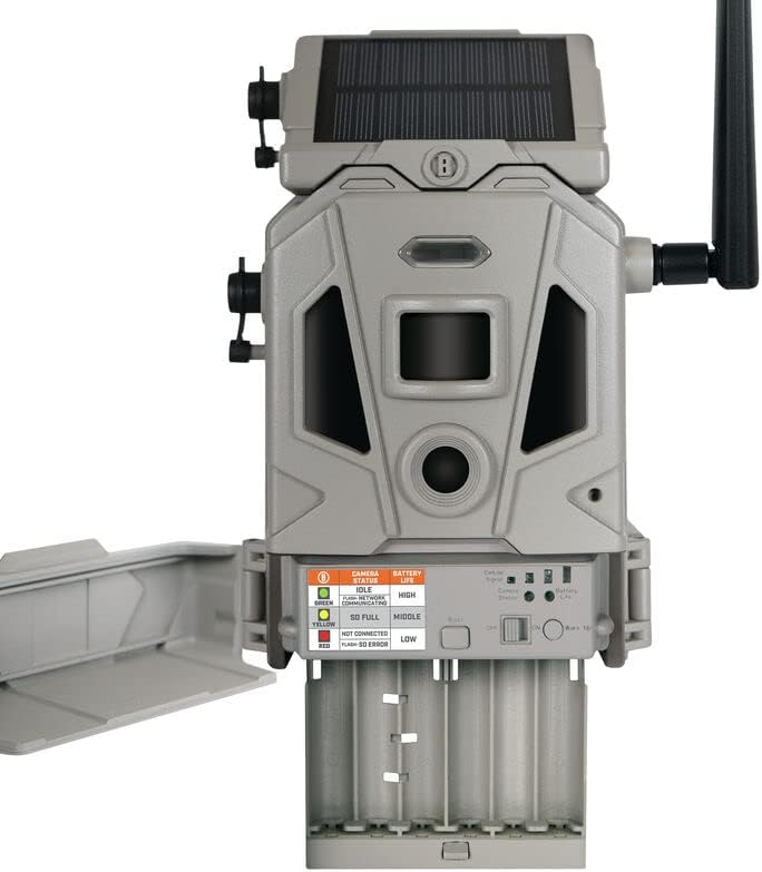 Bushnell Cellucore 20 камера соларна патека, камера за лов на слаб сјај со одвојлив соларен панел + монтирање на дрво