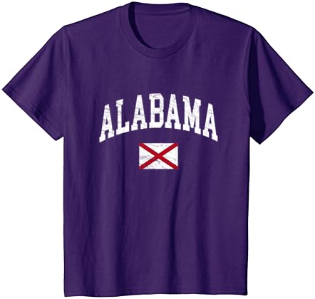 Алабама - потресен / истрошен дизајн - знаме на Алабама маица