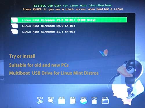 EZITSOL Linux Нане USB 21.1 &засилувач; 20.3 64bit, 19.3 32bit | 3IN1 Bootable LINUX USB За Linux Mint, 16gb Флеш Диск, USB