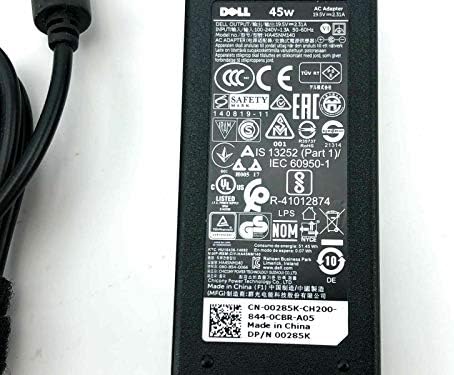 Dell HA45NM140 KXTTW ЛАПТОП AC Адаптер полнач &засилувач; Кабел За Напојување 45W 4.5 Mm Совет, ЗА XPS13