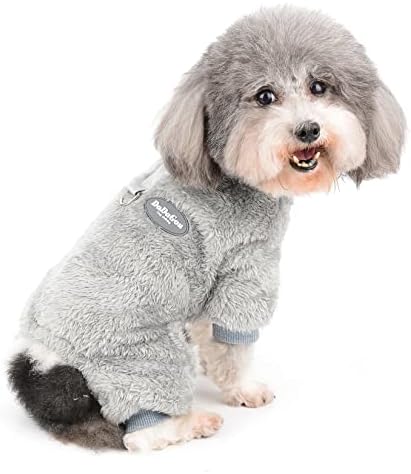 Зунеа зимски кучиња пижами за мали кучиња топла руно кутре облека пижами нејасни 4 нозе pjs скок со мек пријатна кадифон пулвер