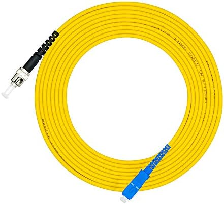 Jeirdus 100 метри 328ft SC до ST Fiber Optic Cable Jumper Optical Patch Cord Simplex Едно-режим 9/125 SC-ST