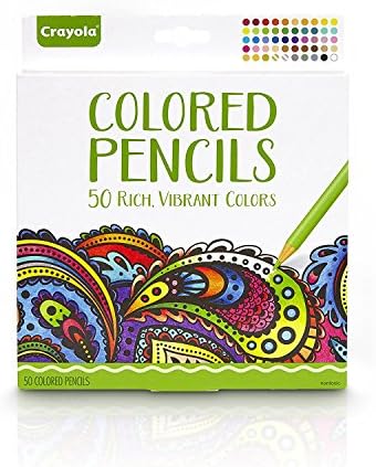 Моливчиња во боја на возрасни, моливи за цртање за боење на возрасни, 50 брои, разнобојни и 2 острилки за моливи