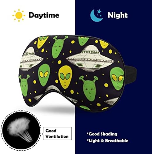 Вонземјани и НЛО мека маска за очи Ефективно засенчување маска за засенчување удобно слепило со еластична прилагодлива лента