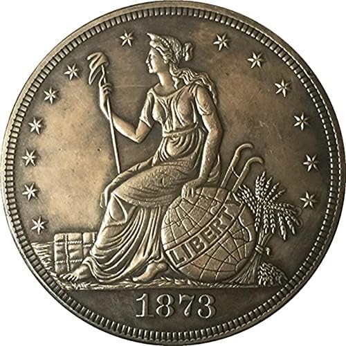 1873 Американски Орел Монета Сребрена Позлатена Криптовалута Омилена Монета Реплика Комеморативна Монета Колекционерска Монета Среќа Монета Cr Монета Занаети