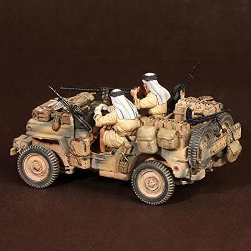 Гудмоел 1/35 Втората светска војна Патролна екипа во Северна Африка Патролен смола за модел на Војник/Неисправен и необоен војник