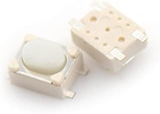 Копче за прекинувач за напојување GoOffy 50PCS/Lot Micro копче Тактики SMD 4PIN 3x4x2.5mm Бело тактилно тактилно тактично копче