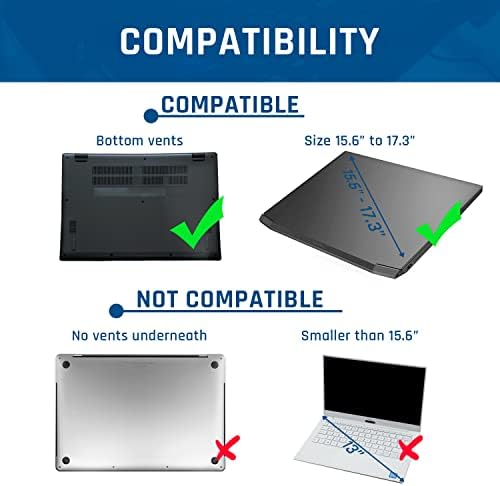 Подлога за ладење на лаптоп Klim Mistral, моќен турбо-фан 4500 вртежи во минута лаптоп и пожар за полнење безжичен гејминг