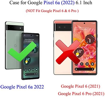 Ftonglogy За Google Pixel 6a 5G Случај: Воено Одделение Тежок Двослоен Заштитен Целосно Тело Солиден Издржлив Браник Цврст Капак На Мобилен