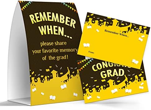 Дипломирање Сподели мемориски картички 2023 година - пакет од 1 знак и 50 мемориски картички, материјали за дипломирање 2023 година, Декорации