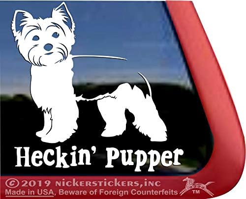 Heckin ' Pupper Yorkie | Nickerstickers® Винил Јоркшир Териер Прозорец Налепница Налепница