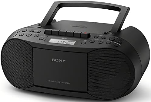 Sony CFDS70-BLK CD/MP3 Cassette Boombox Home Audio Radio, црно, со Aux