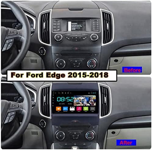 PLOKM Android Autoradio со 2 Din Bluetooth Автомобил Стерео Авто За Ford Edge 2015-2018 Мултимедијални Плеер Поддршка USB DSP RDS Carplay DAB+Радио WiFi FM GPS Навигација