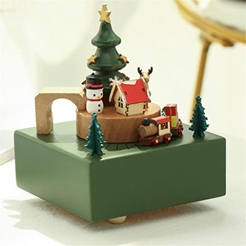 Mxiaoxia дрво рингишпил Божиќна музичка кутија мало девојче Детето роденден подарок дома мебел ретро украси музичка кутија