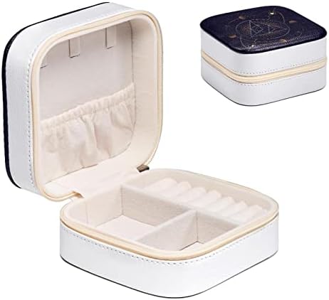 Mini Travel Protable накит кутија за прстен, приврзоци, обетки, кутија за организатор на ѓердан, роденденски подароци геометриска пирамида