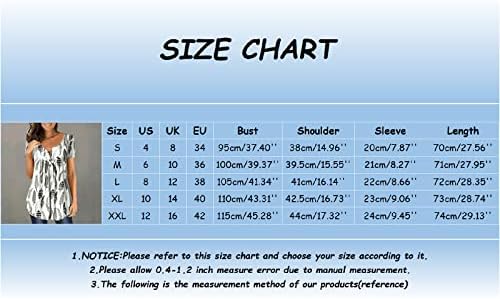 Женски модни врвови плус големина скриј стомак туника маици со краток ракав лето лето -маица маички облечени обични блузи