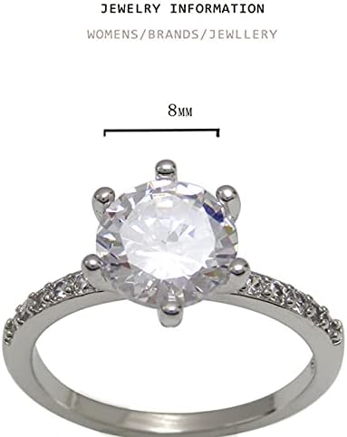 Yistu ringsвони за жени принцеза прстен дијамантски ангажман на циркон, персонализирани прстени за тинејџери