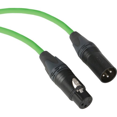 Kopul Premium Performance 3000 серија XLR M до XLR F микрофон кабел - 100 ', зелена