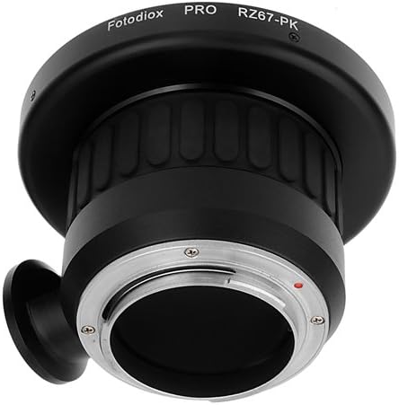 Адаптер за монтирање на леќи Fotodiox Pro со барел за фокусирање, за леќи Mamiya RZ67 до Pentax K-Mount DSLR камери