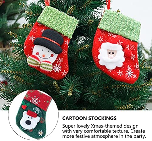 ДОИТОЛ 6 парчиња Божиќни Чанти За Бонбони Прекрасни Чанти За Складирање Приврзоци Божиќен Декор
