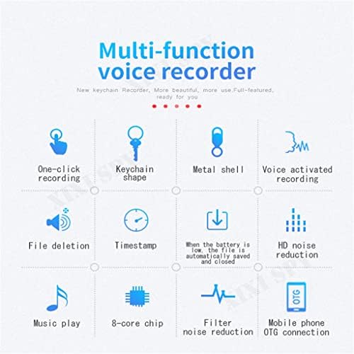 DLOETT Мини Глас Активиран Рекордер Дигитално Снимање Слушање Уред Звук Професионален Диктафон Аудио Микро