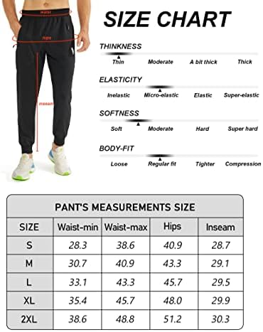 Атлетски панталони за џогирање на мажите од пуртоан, лесно суво пешачење, трчање, панталони за дишење, џогери затегнати џемпери