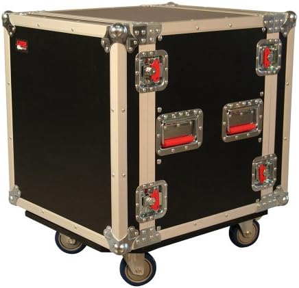 Gator Case G-Tour Audio Rack Rack со тешки тркала и хардвер за турнеја од одделение; 17 Длабочина за рекламна, 12U